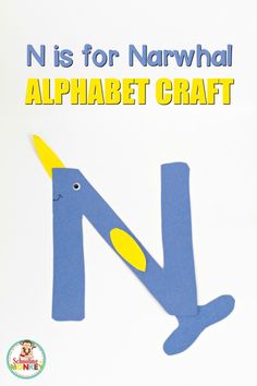 the letter n is for narwhale alphabet craft