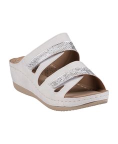 in stock Sandals White, Wedge Heels, Havana, Snake Skin, Wedge Sandals, Memory Foam, Womens Sandals, Leather Upper, Wedges