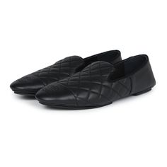 This pair of Chanel CC flats are in black lambskin, with an embossed "CC" logo toe cap, tonal stitching, and black leather soles. It comes with a matching clutch in black quilted lambskin.Origin: ItalyCondition: Never wornAccompanied by: Chanel dustbagSize: 37 EU Luxury Black Loafers With Leather Lining, Luxury Black Loafers With Leather Footbed, Luxury Black Loafers With Stitched Sole, Designer Black Loafers With Textured Sole, Chanel Black Flats, Hermes Birkin 25, Birkin 25, Madison Avenue, Black Quilt