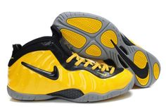 Nike Air Foamposite One Pro Yellow/Black Kevin Durant Shoes, Lebron James Shoes, Yellow Sneakers