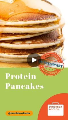 410K views · 14K reactions | These protein pancakes can be served hot or cold. You can serve them with savoury or sweet toppings. You can even use them as you would bread to create a sandwich with some cold meats or hummus and salad filling or you can serve as a stack with some fruit and some syrup. In these three pancakes, there is almost 30 g of protein. To make these pancakes you will need:
3 eggs, beaten
50g oats, ground to a flour consistency 
100g natural yogurt
Salt (optional)

Oil to cook in. 

Simply combine the ground oats with the beaten eggs and the yoghurt (add a pinch of salt at this stage if using). Leave for about half an hour. Then, heat the oil in a frying pan. Add a third of the batter to the pan and once you see bubbles in the surface flip the pancake over and cook the Oat Snacks, Salad Filling, Heathly Snacks, Protein Guide, Bake Breakfast, Pancakes For One, Oats Snacks, Medium Recipe, Healthy Pancakes