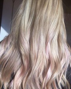 ♕ insta and pinterest @amymckeown5 Subtle Lavender Highlights Blonde, Subtle Rose Gold Hair Blonde, Subtle Pink Highlights Blondes, Rose Gold Highlights Blonde, Light Pink Highlights In Blonde Hair, Pastel Pink Highlights, Subtle Pink Highlights, Hair Pink Highlights