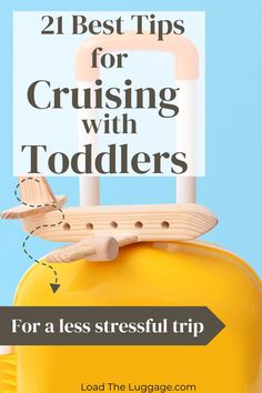 21 Best tips for cruising with toddlers for a less stressful tip.  Image is a close up of a small suitcase with a wooden airplane toy on it. Cruise Activities, Toddler Top, Carnival Cruise Line, Enjoy Your Vacation, Kid Pool, Kids Growing Up, Deck Plans, Carnival Cruise