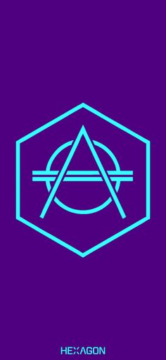 the hexagon logo on a purple background