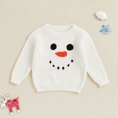 Sweater Snowman, Concert Outfit Fall, Snowman Embroidery, Toddler Boy Tops, Winter Baby Boy, Christmas Knit, Jeans Outfit Fall, Boys Sleepwear