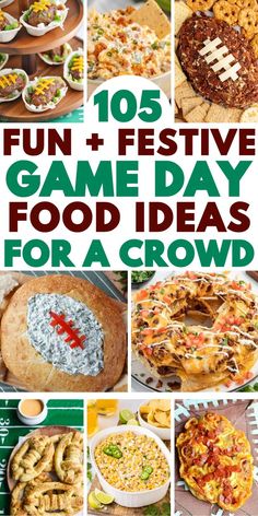 The best game day food ideas for football season, including appetizers, snacks, crockpot dips, and dinners. Nfl Game Day Food, Food For Football Players, Smoker Food Ideas, Food For Football Party, Football Sunday Food Appetizers, Football Food Ideas Dinners, Football Appetizers Easy Finger Foods