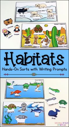 habitats worksheet for kids to help students learn how to write and draw animals