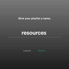 the text reads, give your playlist a name request