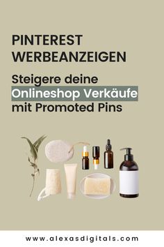 an advertisement for a beauty product with the words pinterest werbanzegen