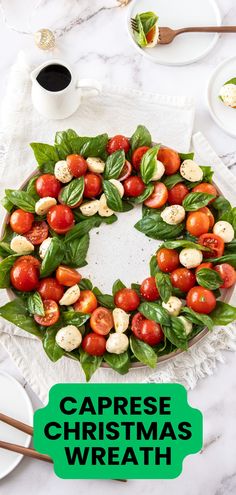 My Caprese Christmas Wreath is the ideal addition to your festive table. Not only is it a delicious and popular salad, but it makes an attractive table centrepiece. Enjoy it as an appetiser or serve it as a side dish; it is the ideal companion to hot or cold dishes, meat, fish or poultry.