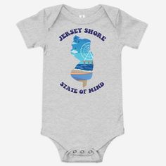 The Story The Deets The Care Ah, the Jersey Shore. For Philadelphians the shore is more than just a vacation spot or a quick getaway. It's our very own slice of heaven on earth. Get in the Jersey Shore state of mind with this super soft onesie for your baby. Perfect for crawling on the beach, cruising the boardwalk in a stroller, or just snuggling with mom and dad on the couch. *This product is made especially for you as soon as you place an order, which is why it may take us up to 1-2 weeks to Quick Getaway, Slice Of Heaven, Lucky Green, With Mom, Baby Shorts, Columbia Blue, Jersey Shore, State Of Mind, Heaven On Earth