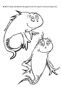 an image of two cartoon animals with one looking at the other while another looks up