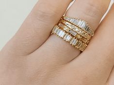 Artemer Gold Geometric Ring with Baguette & Round Diamonds Gold Eternity Band With Baguette Diamonds, Yellow Gold Emerald-cut Eternity Band With Baguette Diamonds, Emerald Cut Baguette Diamond Eternity Band In Yellow Gold, Fine Jewelry Eternity Band With Baguette Diamonds, Gold Baguette Cut Ring For Everyday Luxury, Everyday Luxury Gold Baguette Cut Ring, Luxury Yellow Gold Baguette Cut Stackable Rings, Luxury Baguette-cut Eternity Band With Diamond Accents, Everyday Luxury Baguette Cut Diamond Rings