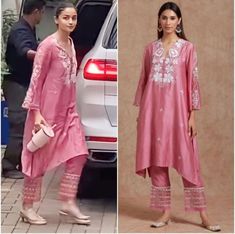 Alia Bhatt In Kurti, Alia Bhatt Salwar, Simple Indian Outfits, Enjoy Aesthetic, Kurti Aesthetic, January Wedding, Outfits Woman