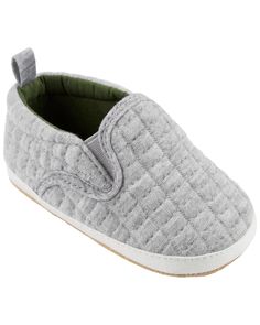 "Perfect for growing baby's feet. Features:Soft sole crib shoePadded insolesLocker loopsHook and loop closure Fabric & Care:100% man-made materialsImportedSpot clean" Baby Boy Accessories, Grey Baby, Carters Baby, Baby Boy Shoes, Boy Shoes, Shop Clothing, Baby Quilts, Casual Sneakers