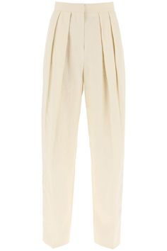 72% Viscose, 28% Linen Elegant Tapered Bottoms For Summer, Stella Mc, Vegan Clothing, Linen Blend Pants, Latest Fashion Design, Tailored Pants, Chic Woman, Roberto Cavalli, Wide Leg Trousers