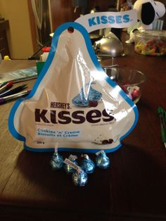 hershey's kisses candy bar on a table