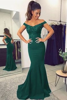 Green Mermaid Prom Dress, Green Gowns, Green Prom Dress Long, Bff Wedding, Off Shoulder Bridesmaid, Dress For Teens, Prom Dress For Teens, Off Shoulder Bridesmaid Dress, Prom Dresses Off The Shoulder