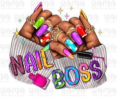 Nail Tech Cup Ideas, Nail Boss Tumbler, Nail Boss Svg, Nail Tech Tumbler Ideas, Black Woman Nails, Woman Hands, Hand Clipart, Nail Logo, Boss Black