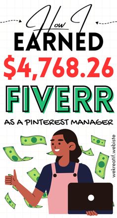 💼 How I Earned $4,768.26 on Fiverr as a Pinterest Manager 💡  Discover the exact strategies I used to grow my freelancing income on Fiverr. From setting up a winning profile to delivering stellar Pinterest management services, I’m sharing my journey and tips to help you succeed as a freelancer too!  🌟 Whether you're new to Fiverr or looking to scale your side hustle, this post is packed with actionable advice for freelancers.  Fiverr Tips | Freelancing Success | Pinterest Manager Earnings | Make Money On Fiverr | Freelance Income Growth |  #FiverrJourney #PinterestManager #FreelancingTips #SideHustleSuccess #FreelanceEarnings #MakeMoneyOnline #PinterestFreelancer #FiverrEarnings Pinterest Manager, Find Clients, Pinterest Management, Side Hustle, Time Management, Financial Freedom, Make Money, Marketing Strategy