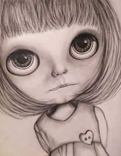 Big Eyes Drawing, Doll Face Paint, Chibi Drawings, Happy Paintings, Realism Art, Cute Love Pictures, Eye Art