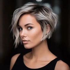 Edgy Short Haircuts, Chin Length Hair, Trendy Short Haircuts, Haircuts For Fine Hair