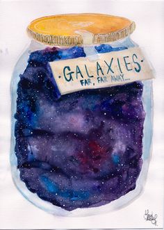 Galaxy in a jar...this DIY is so cool.