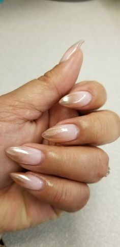 Gold Ombre Nails, Gold Tip Nails, Rose Gold Ombre, Gold Ombre, Rose Gold Nails, Neutral Nails, Dream Nails, Fire Nails, Classy Nails