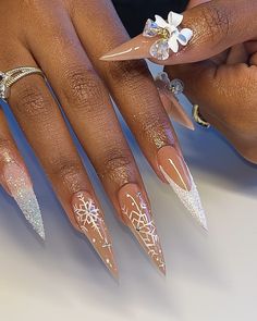 Anyone else excited for Christmas? ❄️🎀💕 November-December appointments available now! Don’t miss out on your seasonal nail sets🎄 #explorepage #explorepages #explorepageready #explorepage✨ #christmas #christmasnails #christmasnailsart #losangelesnails #losangeles #losangelesnailtech #nailsonfleek #nails #nailsofinstagram December Stiletto Nails, Stilleto Winter Nail Design, Christmas Stellio Nails, Stilleto Christmas Nail, Christmas Stilleto Nail, Stiletto Holiday Nails