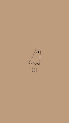 a drawing of a ghost with the word boo written on it's back side