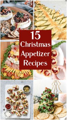 christmas appetizer recipes with text overlay