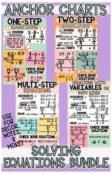 an anchor chart with two - step instructions to solve the problem