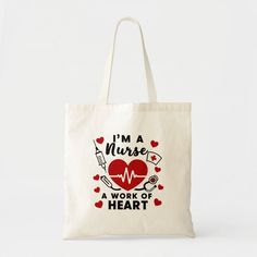 I'm a nurse work of heart Ootd, Tote Bag