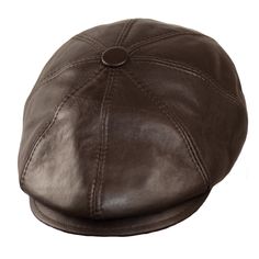 "Dazoriginal Newsboy Hats for Men Baker boy Leather Hat Panel Cap Irish Flat Caps ► COLOR: BLACK/ BROWN - 100% Genuine Lambskin Leather ► Fixed Peak Newsboy Cap - 24-48 HR DHL SHIPPING INCLUDED ► Sizes - M 55-56 cm / L 56-57 cm / XL 58-59 cm / XXL 59-61 cm ► Classic 'Peaky Blinders' look new lambskin - Excellent quality 8 Piece Cap ► Beautiful New Handmade Soft 'real Leather' with soft silky lining - Featuring: Ear Flaps, Warm thick padding, Strong beautiful Leather, Fixed front peak, Clean fitt Brown Baseball Cap With Flat Bill, Classic Brown Six-panel Baseball Cap, Classic Brown Flat Cap Baseball Cap, Classic Brown Baseball Cap, Classic Brown Flat Cap, Flat Caps, Leather Hat, Baker Boy, Leather Hats