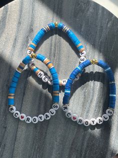 Bead Bracelet Patterns, Inspired Bracelets, Kc Royals, Beaded Bracelet Patterns, Letter Beads, Bead Bracelets, Kansas City Royals, Cord Bracelets, Dream Jewelry