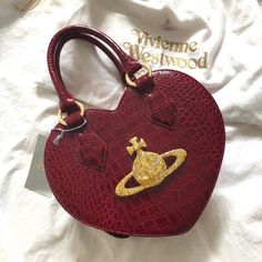 Vivienne Westwood Purse, Red Smoothie, Lizzie Hearts, Aesthetic Bags, Red Purse, Heart Bag, Bags Aesthetic