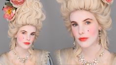 Marie Antoinette Inspired Makeup Tutorial - Costume Party Look #FacePain... Marie Antoinette Makeup, Historical Makeup, Unique Halloween Makeup, Halloween Makeup Tutorial Easy, Marie Antoinette Costume, Makeup Zombie, Halloween Make-up Looks, Makeup Magazine