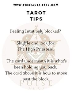 the tarot tips card with an image of a masonic symbol and text on it