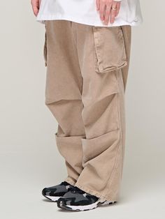 This is a casual and comfortable work pants that is made out of high quality cotton 100% denim fabric. With design detail of cargo pockets on the side, pin tuck detail on the knee and semi wide silhouette, it gives a comfortable and trendy mood.- Semi wide silhouette- Pigment denim fabric- Double pin tuck on the knee- Triple stitches detail Pin Tucks, Work Pants, Denim Fabric, Denim Pants, The Knee, Design Details, High Quality, Pants, Fabric