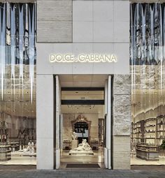 the entrance to a store with glass doors and windows that say dolce cabana