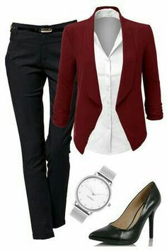 This is VERY much my style. Only high waisted pants.... Áo Blu, Interview Outfits, Stylish Work Outfits, Professional Attire, Casual Work Outfits, Looks Chic, Work Clothes, Work Outfits Women, Casual Work