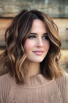 Long Bob Curls, Long Bob Hairstyles Brunette, Brunette Haircuts, 2024 Hair Trends, Balayage Bob, Hairstyles For Layered Hair, Brown Highlights, Medium Hair Cuts, Braids For Black Hair