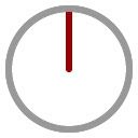 an image of a clock that is red and white with the word time on it