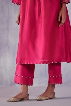 Shop for AMISHA KOTHARI Pink Chanderi Silk Gulnaar Yoke Embroidered Kurta Set for Women Online at Aza Fashions Designer Wear Kurta With Gota Work, Pink Traditional Wear With Embroidered Border In Cotton Silk, Pink Embroidered Sharara For Diwali, Pink Kurta With Embroidered Border For Diwali, Pink Embroidered Border Palazzo Set For Navratri, Traditional Wear With Gota Work For Designer Occasions, Festive Pink Anarkali Set With Embroidered Border, Art Silk Anarkali Set With Gota Work, Pink Embroidered Kurta For Diwali