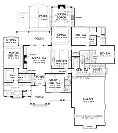 this is the floor plan for these luxury homeplans house plans, dream homes