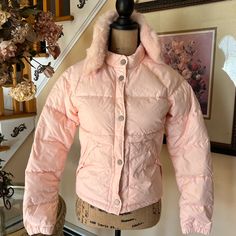 Juicy Contour Pink Embellished Patch Sleeve Slight Marks Throughout Not Washed Not Used New Without Tags Rhinestone Heart Patch Elbows Fur Trim Color Dr Closet, Juicy Couture Jacket, Removable Collar, Heart Patch, Couture Jackets, Pink Fur, Rhinestone Heart, Trim Color, Glamour Fashion