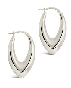 Versatile and chic, these drop hoops are ideal for any occasion! These glam earrings will look great with a nighttime updo or a daytime look. Available in gold and silver tones -- choose your favorite or pick them both! Materials: 14K gold or rhodium plated stainless steel Features: 1.5" hoop, 0.35" wide, Lead & Nickel free, friction latch Elegant Polished Metal Hoop Earrings, Modern Sterling Silver Hoop Earrings For Evening, Elegant Teardrop Hoop Earrings With Polished Finish, Modern Silver Hoop Earrings For Evening, Glamorous Teardrop Hoop Earrings, Glamorous Teardrop Hoop Earrings For Pierced Ears, Modern Nickel-free Hoop Earrings For Formal Occasions, Modern Nickel-free Hoop Earrings For Formal Events, Elegant Hoop Earrings With Shiny Finish