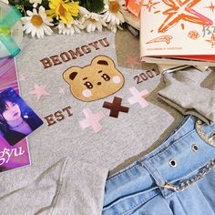 Stay cozy and stylish with the TXT Beomgyu sweatshirt. This embroidered sweatshirt is inspired by Beomgyu from the kpop group TXT. Made from comfortable materials, this sweatshirt is perfect for lounging or going out with friends.  Key Features: - Embroidered design inspired by Beomgyu from TXT - Comfortable materials for all-day wear - Stylish crewneck design Add this unique piece to your wardrobe and show off your love for kpop in style. Order now and experience the comfort of the TXT Beomgyu Kpop Style Fall Sweatshirt For Streetwear, Kpop Style Sweatshirt For Fall Streetwear, Kpop Style Cotton Sweatshirt For Streetwear, Txt T Shirt Design, Txt Kpop Embroidery, Beomgyu Bear Cardigan, Txt Sweatshirt, Kpop Style Cotton Sweatshirt With Letter Print, Beomgyu Keychain