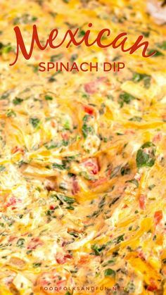 mexican spinach dip in a casserole dish