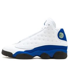 (GS) Air Jordan 13 Retro 'Hyper Royal Blue' 884129-117 (SNKR/High Top/Basketball) Blue Breathable Basketball Shoes, Breathable Blue Basketball Shoes, Blue Breathable Basketball Sneakers, Blue Breathable Sneakers For Basketball, Breathable Blue Basketball Shoes For Sports, Breathable Blue Sneakers For Basketball, Blue High-top Basketball Shoes, Blue Outdoor Basketball Shoes With Round Toe, Blue Sporty Sneakers